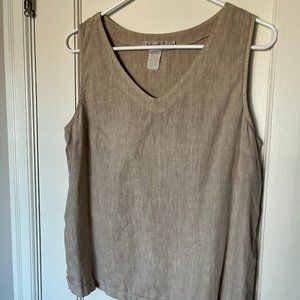 Fresh Produce Linen Blend Tank, M, Natural